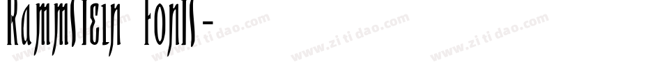 Rammstein Fonts字体转换